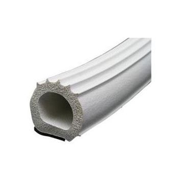 AP Products White 1" x 1" x 50' Ribbed D Seal with Tape and Hats