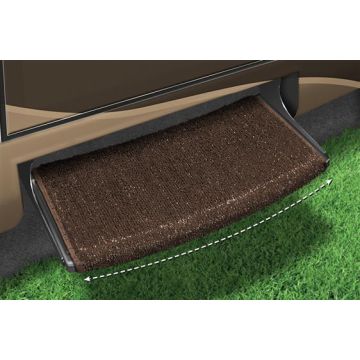 Prest-O-Fit Espresso 22" Wraparound Radius RV Step Rug