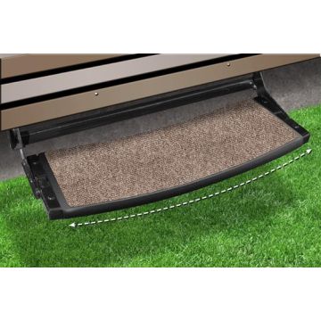 Prest-O-Fit Walnut Brown 22" Outrigger Radius RV Step Rug