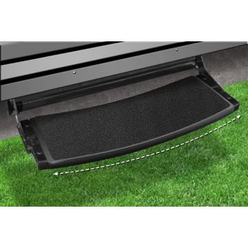 Prest-O-Fit Black Onyx 22" Outrigger Radius RV Step Rug