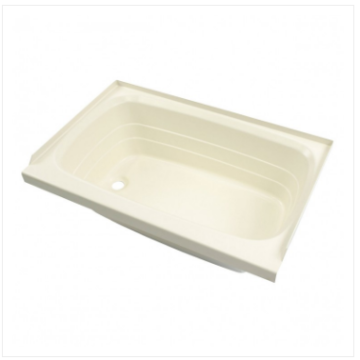 Lippert Components 36" x 24" x 11" Left Hand Drain Bathtub - Parchment