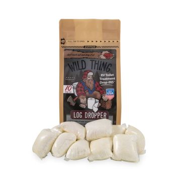 Camco Wild Thing Log Dropper RV Toilet Treatment Drop-Ins, 10 Per Bag