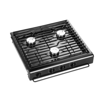 Dometic Black Propane 3 Burner Slide-In Cooktop