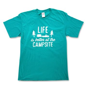 CAMCO Life is Better at the Campsite Teal Shirt - Medium