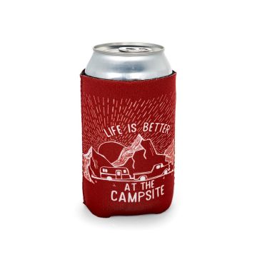 CAMCO Life is Better at the Campsite Burgundy Sunrise Can Holder *Only 9 Available At Sale Price*