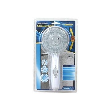 Camco White 4 Function Showerhead