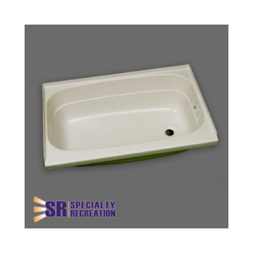 Specialty Recreation 36" x 24" x 11" Right Hand Drain Bathtub - Parchment