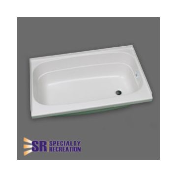 Specialty Recreation 36" x 24" x 11" Right Hand Drain Bathtub - White