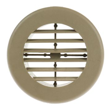 Valterra Dura-Beige 4" Round Register Outlet Vent W/O Damper