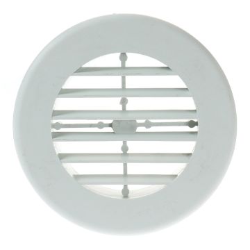 Valterra White 4" Round Register Outlet Vent W/O Damper