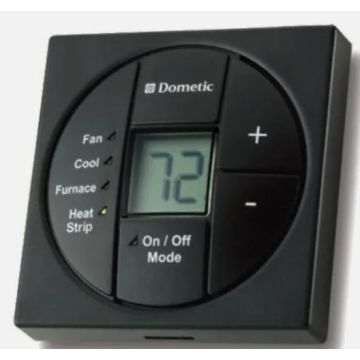 Dometic Black Single Zone LCD Thermostat Fan/Cool/Furnace View 2