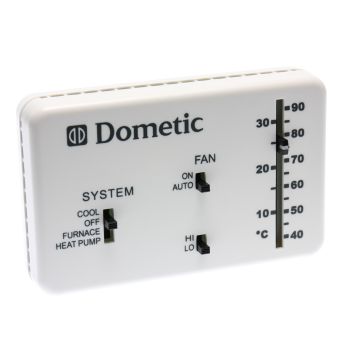 Dometic Polar White Analog Cool/Furnace Thermostat/Heat Pump