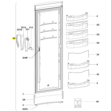 Dometic Replacement Door Assembly for RML8330 Illustration 2413258613