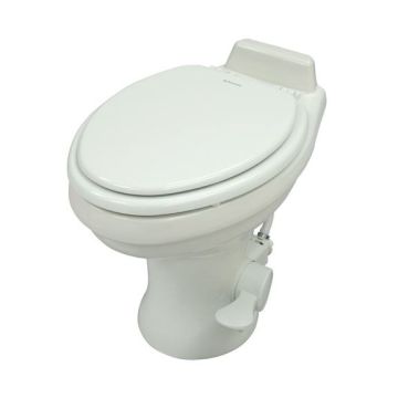 Dometic ReVolution 320 White Elongated Deep Ceramic Foot Flush Toilet