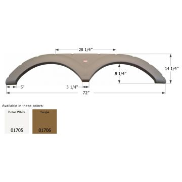 Icon Taupe Keystone Tandem 5th Wheel Travel Trailer Fender Skirt FS1705