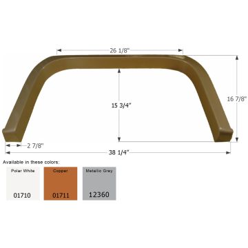 Icon Polar White Coachman Shasta Single Fender Skirt FS1710