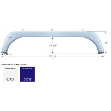 Icon Polar White KZ Tandem 5th Wheel Travel Trailer Fender Skirt FS1724