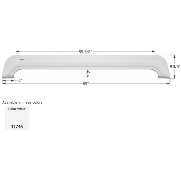 Icon Polar White KZ Tandem 5th Wheel Travel Trailer Fender Skirt FS1746