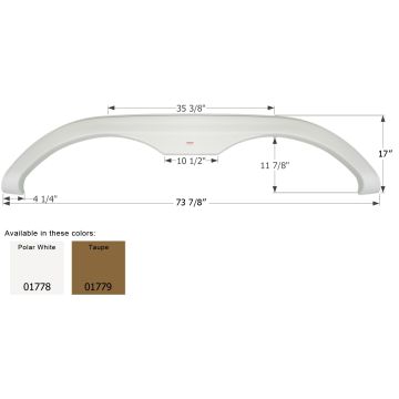 Icon Taupe Holiday Rambler Tandem 5th Wheel Travel Trailer Fender Skirt FS1778