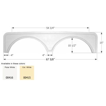 Icon Polar White Tandem Fender Skirt FS668