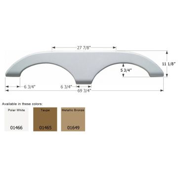 Icon Taupe Keystone Tandem 5th Wheel Travel Trailer Fender Skirt FS710