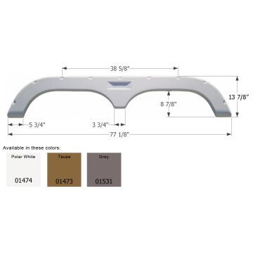 Icon Taupe Fleetwood Tandem 5th Wheel Travel Trailer Fender Skirt FS720