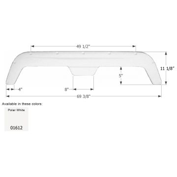 Icon Polar White Fleetwood Tandem 5th Wheel Travel Trailer Fender Skirt FS755 