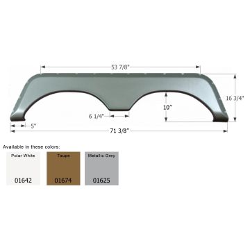 Icon Taupe Jayco Tandem Fender Skirt FS771