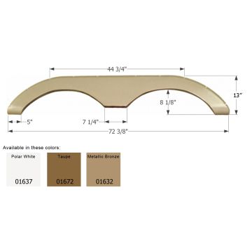 Icon Taupe Keystone Tandem Fender Skirt FS774