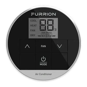 Furrion Chill Standard Single-Zone RV Wall Thermostat w/ 3 Fan Speeds - Black