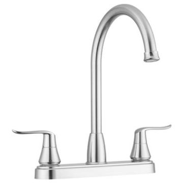 Dura Faucet Nickel 8" Deck Mount Kitchen Faucet