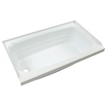 Lippert Compnents 54" x 27" Left Hand Drain Bathtub - White