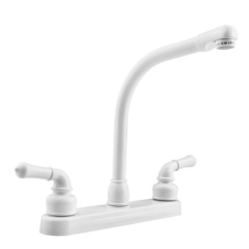 DURA Classical Hi-Rise White RV Kitchen Faucet