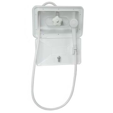 Empire Brass White Exterior RV Shower Box w/ Single Lever