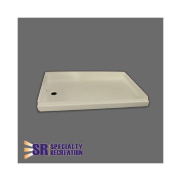 Specialty Recreation 36" x 24" Left Hand Drain Shower Pan - Parchment