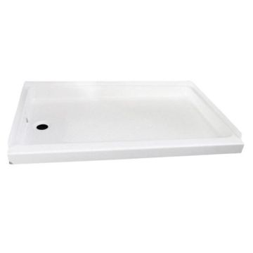 Specialty Recreation 40" x 24" Left Hand Drain Shower Pan - Parchment