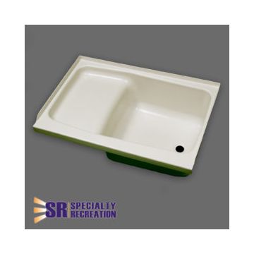 Specialty Recreation 36" x 24" x 13" Step Bathtub w/ Right Hand Drain - Parchment