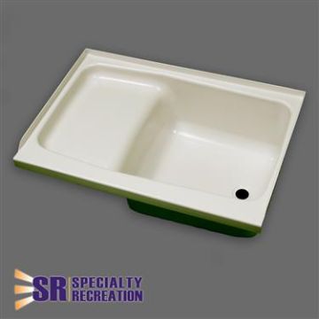 Specialty Recreation 40" x 24" x 12" Step Bathtub w/ Right Hand Drain - Parchment