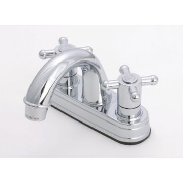 Empire Brass Company Chrome Cross Handle Arc Spout Lavatory Faucet