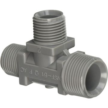 Zurn 3/4" x 1/2" x 1/2" MPT Qicktite Pex Fresh Water 90 Degree Elbow Coupling Fitting QT433T View 1