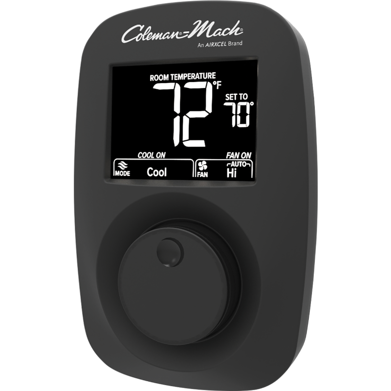 Coleman Digital Two Stage Heat/Cool Wall Thermostat Black