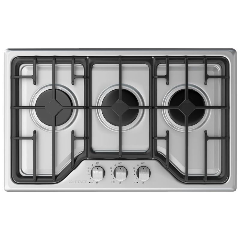 Contoure Deluxe Stainless Steel 3-Burner Built-in Electronic Ignition ...