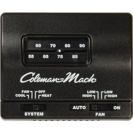 Coleman 7330F3852 Wall Thermostat Analog Heat/Cool Black New OEM 