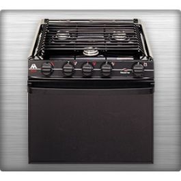 Dometic 21 Range - The Dometic 3 Burner Range has a centralized high  output burner and improved flame distribution